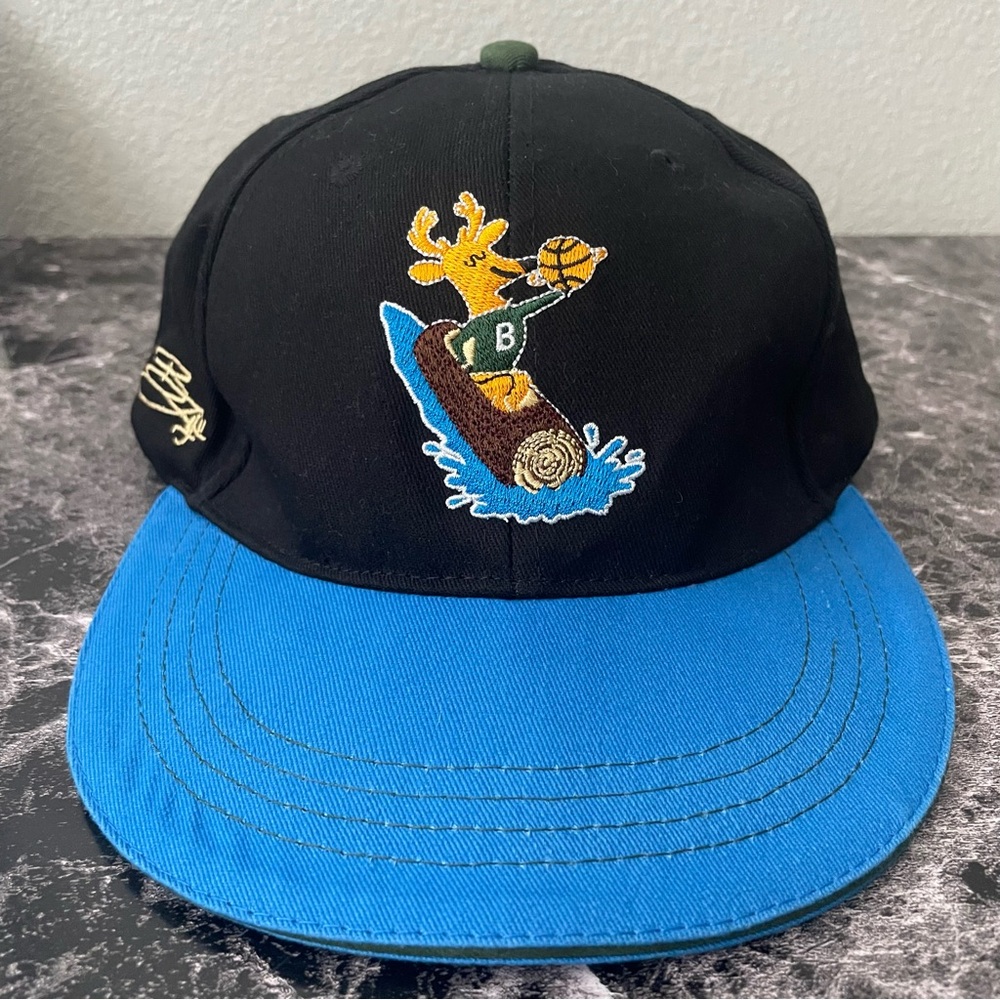 Milwaukee Bucks Brook Lopez Splash Mountain BMO SnapBack Hat Bango Logo NBA Cap